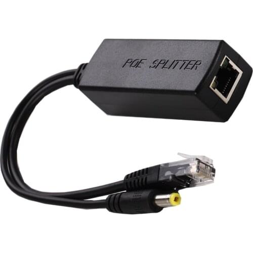 10/100M POE Splitter With IEEE 802.3af Standard & 12V 1A 13W Output & DC44-57V Input Power Over Ethernet PoE Power Receiver