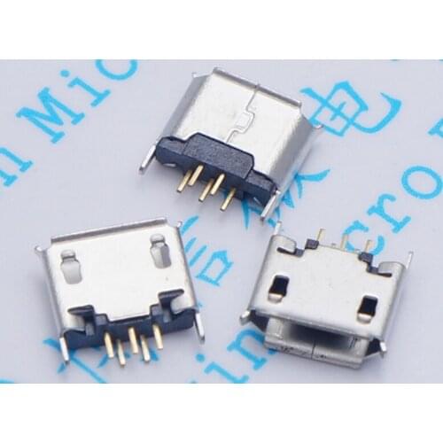 10pcs Vertical MICRO mini USB 5pin female seat 180 degrees jack 5P Direct plug-in USB connector Free shipping