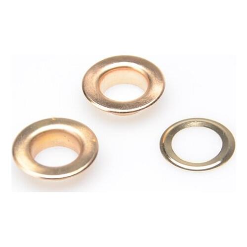 10 x 10mm Gold Eyelets Grommets with Washers
