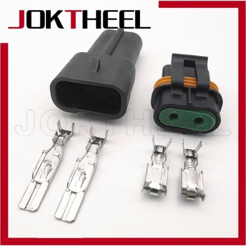 15/10/20 sets Delphi 2 pin way male female waterproof Metri-pack 630 series electronic fan auto connector 12033769 12034269