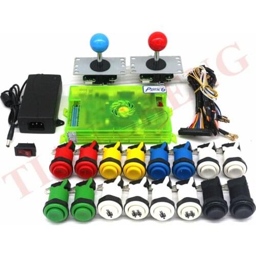 2 Player DIY Arcade Kit Pandora box 6 1300 in 1 game board and 5Pin joystick American HAPP Style Push Button for Arcade Machine