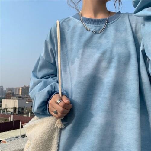 2020 Spring Autumn Sweatshirt Tie Dye Womens Clothes Teen Street Harajuku Hip Hop Pastel for Women Printing Loose Leisure Hoodie
