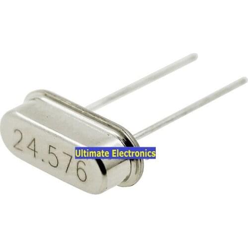 40pcs Passive crystal HC-49S 24.576MHZ 24.576M Crystalline DIP 2feet