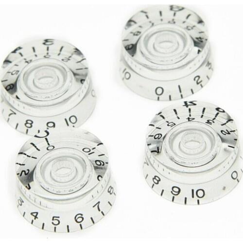 4x Transparent Clear LP Speed Knobs Control Knobs