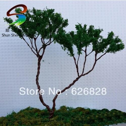 5pcs H :100mm model wire scale tree for building model layout model tree with leaf