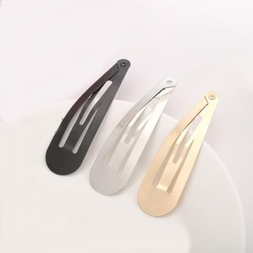 50 PCS Metal Hair Clips Black Rhodium KC Gold Hairpins Water Drop BB Clips Diy Handmade Girls Kids Hair Accessories Barette