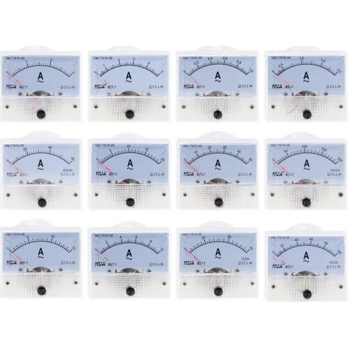 AC Analog Current Meter Panel 1A 2A 3A 5A 10A 20A 30A Gauge Current Mechanical Ammeters 85L1