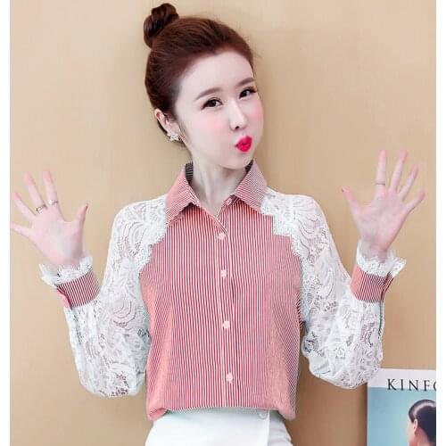 AZTERUMI Lace Blouses