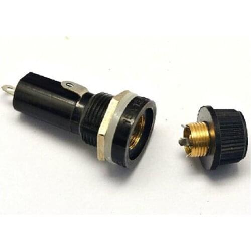 Free Shipping New 50pcs/lot 6x30 mm Fuse Clip 10A/250V AC 6*30 Fuse Holder Endure High Temperature Bakelite Wholesale Dropship