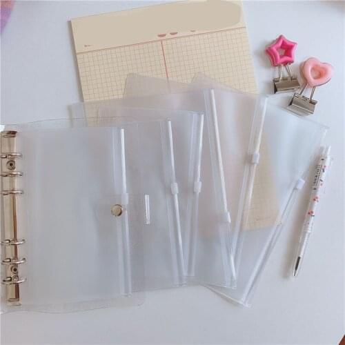 DIY A5 A6 6-Hole Creative Loose-Leaf Binder Cover Planner Filler Storage Bag Card Diary Coil Ring Office School Notebook Album