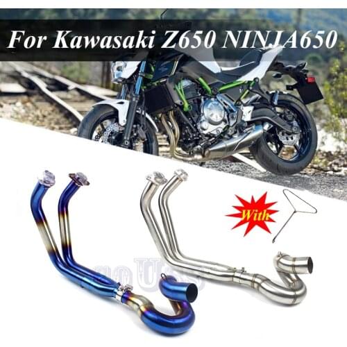 For Kawasaki NINJA650 Z650 2017 2018 Motorcycle Exhaust Escape Moto 51mm Full System Muffler Header Front Pipe Z 650 NINJA 650