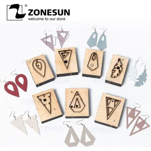 ZONESUN Cut Out Leather Earring Cutting Die Steel Rule Die Leather Decoration Tool For Die Cutting Machine DIY Handicraft Cutter