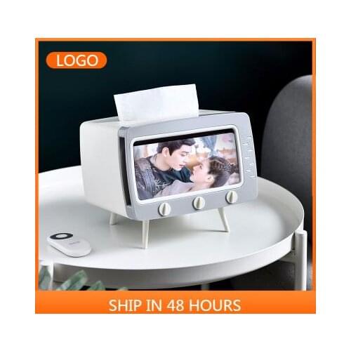 Tissue Box Paper Extraction Box Household Living Room Restaurant Coffee Table Simple Cute Mobile Phone-Friendly Watch TV