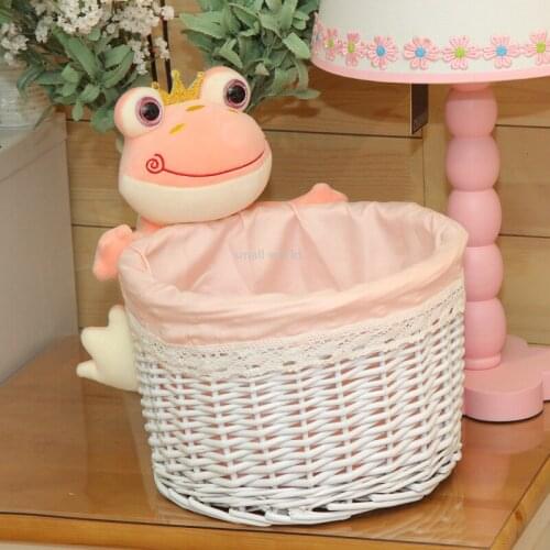 Rattan Storage Basket Fabric Desktop Storage Box Woven Basket Home Organization and Toy Storage Key Snack Sundries Basket