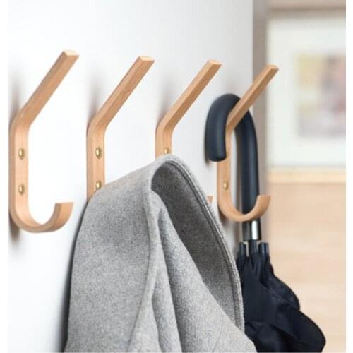 Oak hook wood Creative wall hanger Modern Simple Oak Hat Hook Trial Room Hook
