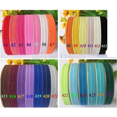HOT !!! (You can picking colors) Mixed Any colors 30yards/lot 15mm fold over elastic DIY headbands hair ties elastic band