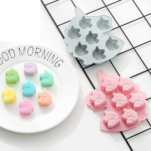 New Creative Unicorn Silicone Chocolate Mold DIY Cake Baking Tools Non-stick Cake Form Jelly and Candy Mould 3D Decoration