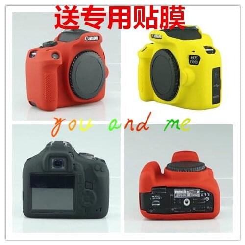 Nice Sofe Silicone Rubber Protective Camera Body Cover Case Skin for Canon 1300D 1500D Camera Bag Camouflage Black