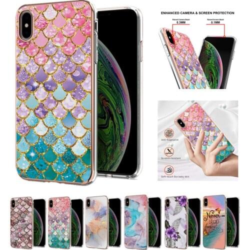 Shockproof Phone Case for iPhone 11 Pro Max 12 Mini X XS XR SE 2020 7 8 Plus Coque Fashion Soft IMD Frame Ultra Thin Back Cover