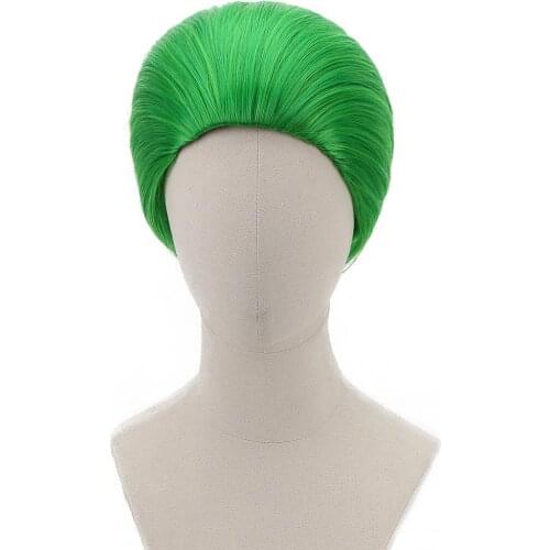 Comic Movie Green Blond Black Cosplay Synthetic Hair Wigs for Men Girls Party Costume Halloween