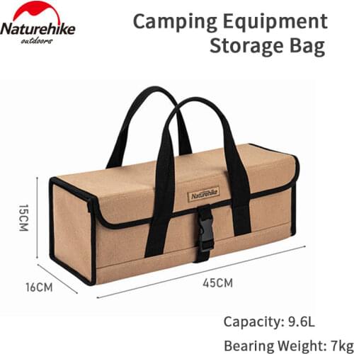 Naturehike Foldable Camping Equipment Storage Bag Portable Outdoor Camp Travel Accessories Tool Bag Multiple Pockets Sundry Box