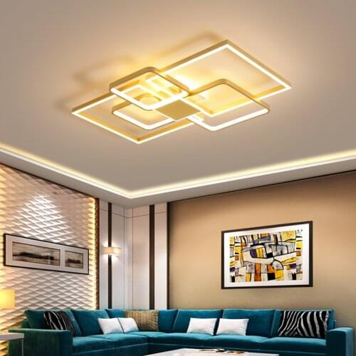 Modern led panel lights crystal chandelier ceiling modern square rectangle Ceiling Lamp Fixtures home decoration