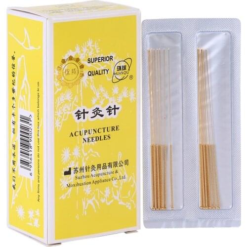 100pcs/lot Hyposensitivity Non-disposable use full gilded needle Gold plated Sterile Acupuncture needles iatrophysics