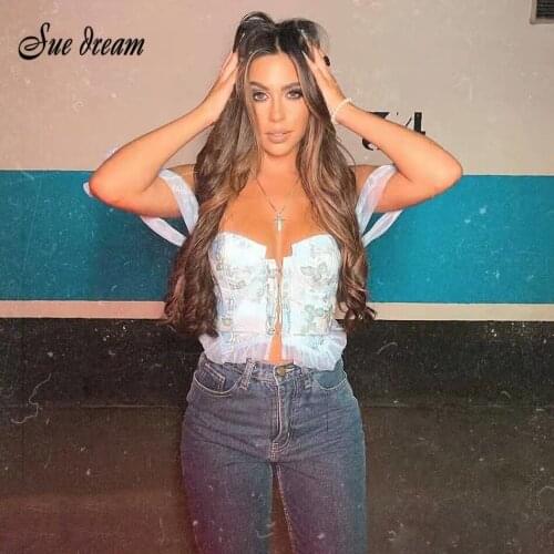 SUE DREAM Women's Off Shoulder Tops