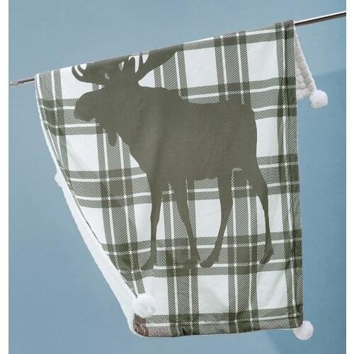 New Nordic Elk Baby Blanket Nursery Newborn Swaddle Toddler Quilt Boy Gril Kids Cover Winter Warm Flannel Thermal Baby Blankets
