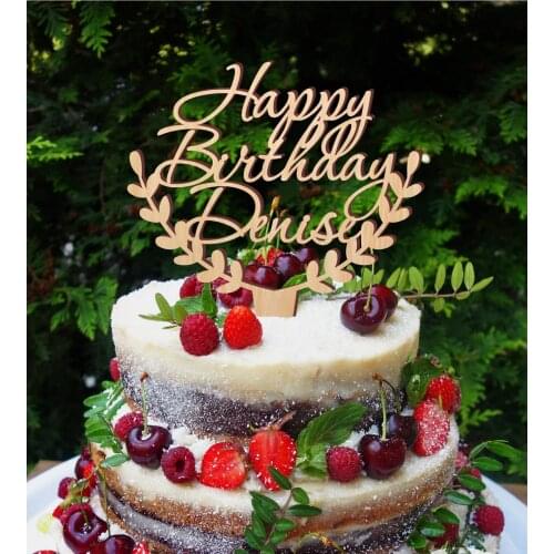 Happy Birthday cake topper, Birthday party cake topper, cake topper for birthday, wood cake topper, rustic topper, special event