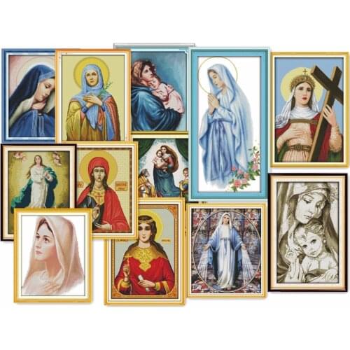 Everlasting Love All Kinds Of Virgin Mary Ecological Cotton Cross Stitch Kits 14CT Clear Printed DIY Wedding Decoration For Home
