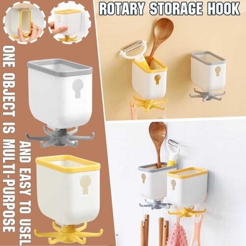 Kitchen Cabinet Rack Organizer Storage Racks Under Shelf Wardrobe Cupboard Cabinet Bathroom 360 Degree Rotating Hook Hanger