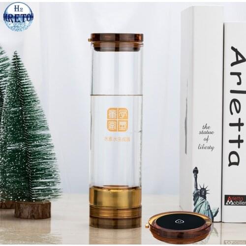 Glass Hydrogen-rich Water Manufacturing Bottle MRETOH 7.8HZ Molecular Resonance Effect Technology Promote Human Metabolism