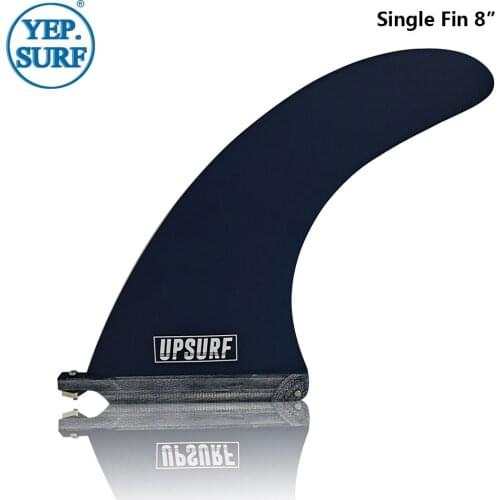Surfing 8"Fins Single Fin UPSURF Logo Central fin Fibreglass SUP Board Quilhas Fins Good quality Free Shipping