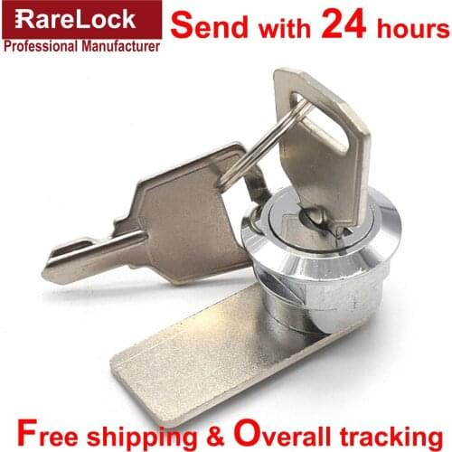Cabinet Lock Cam Locks and Box Lock with Bright Chrome Keys Mini Locks Free Shipping