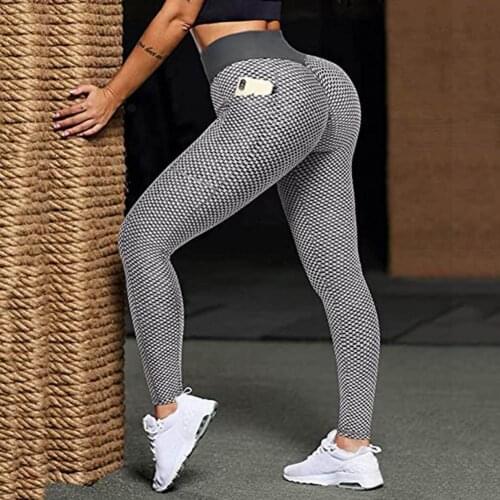 Women Leggings With Pockets Butt Lift Workout Fitness Yoga Pants With Pockets Hip-lifting Exercise Fitness Running Yoga Pants