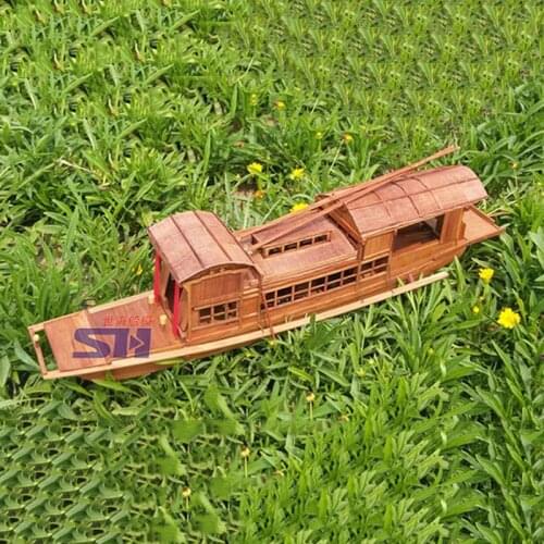 1/32 Nanhu Red Boat Cherry Wood Basswood Wooden Model Set Toy