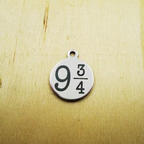 10pcs/lot--9.75 stainless steel charms - Laser Engraved - Customized - DIY Charms Pendants