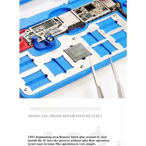 12-in-1 MIJING A22 + motherboard repair PCB fixture for iPhone 5S / 6 / 6S / 6SP / 7 / 7P / 8 / 8P / XR maintenance platform