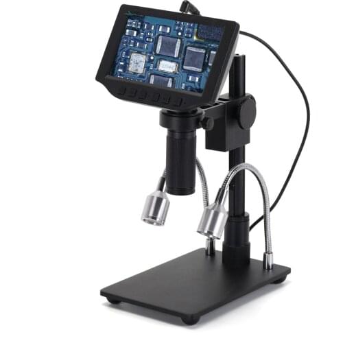 16MP 4K Microscope Camera HDMI USB Digital Video Microscope 150X Lens 5" LCD Monitor for Soldering Jewelry PCB CPU Repair