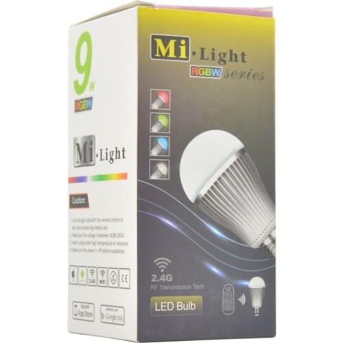 20pcs Mi-Light 2.4G E27 9W AC86-265V RGBWW RGB+Warm White LED Spotlight Bulbs Wifi Dimmable Wireless Lamp Smart phone via app