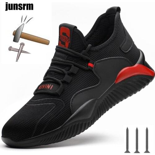 2020 NEW Mens Breathable Safety Shoes Steel Toe Boots Mens Casual Boots Indomitable Work Shoes Puncture Proof Work Sneakers