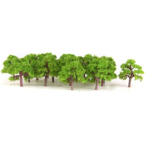 Lot 25pcs Model Tree Plastic Train HO Landscape Jouef Rail Modeling Scale N 1: 300 Green