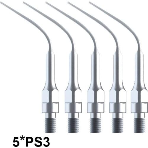 5Pcs PS3 Teeth Cleaning Perio Scaler Tip To Remove Subgingival Deep Perio Calculus For SIRONA PerioScan & SIROSON S/C8/L Scaler