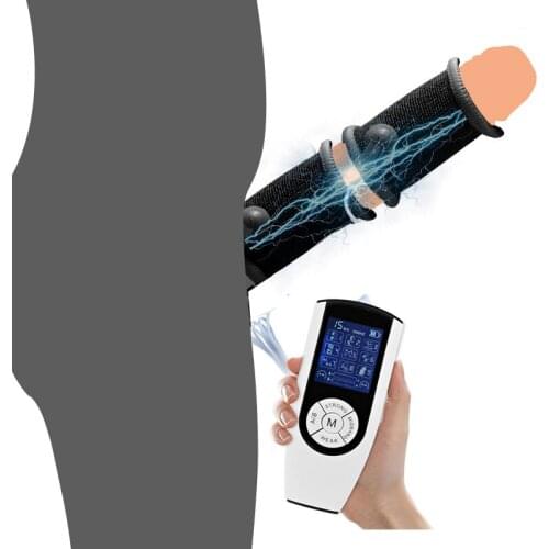 Electro Shock Penis Ring Male Masturbator Electrical stimulation Therapy Massager Cock Rings Penis Extender Enlargement Sex Toy