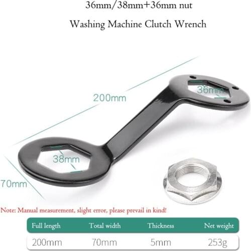36/38mm Washing Machine Clutch Wrench Automatic Wash Machine Wrench With Nut Home Cleaning Repair Disassembly Hand Tools