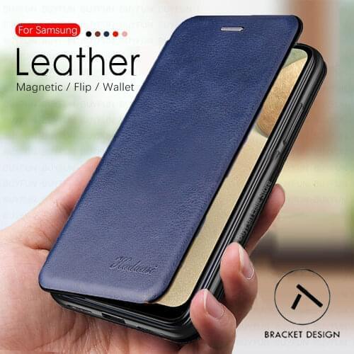 Leather flip case For samsung galaxy a12 a42 a51 a71 a41 a31 a21 a21s a11 on sumsun s20 FE s21 ultra plus wallet cover fundas