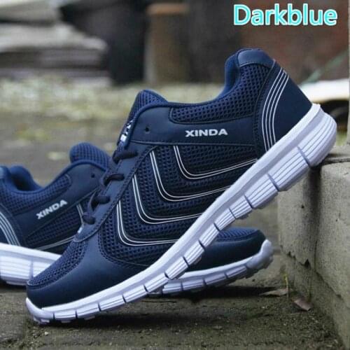 Breathable Mesh Sneakers Men Running Shoes Lace Up Casual Shoes Super Light Women Shoes Non-slip Outdoor Walking Shoes Jogging