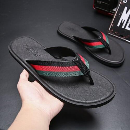 Summer Slippers For Men Flip Flops Home Soft Slippers New Beach Mens Slippers Indoor Or Outdoor Sports Shoes Slides Men Black