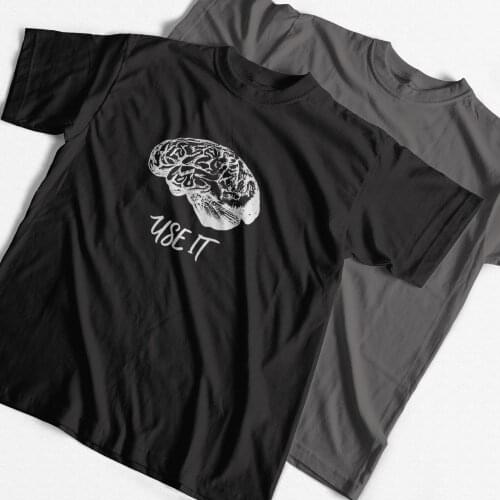 COOLMIND 100% cotton brain print men T shirt casual top quality short sleeve loose men tshirt cool t-shirt tee shirts tops
